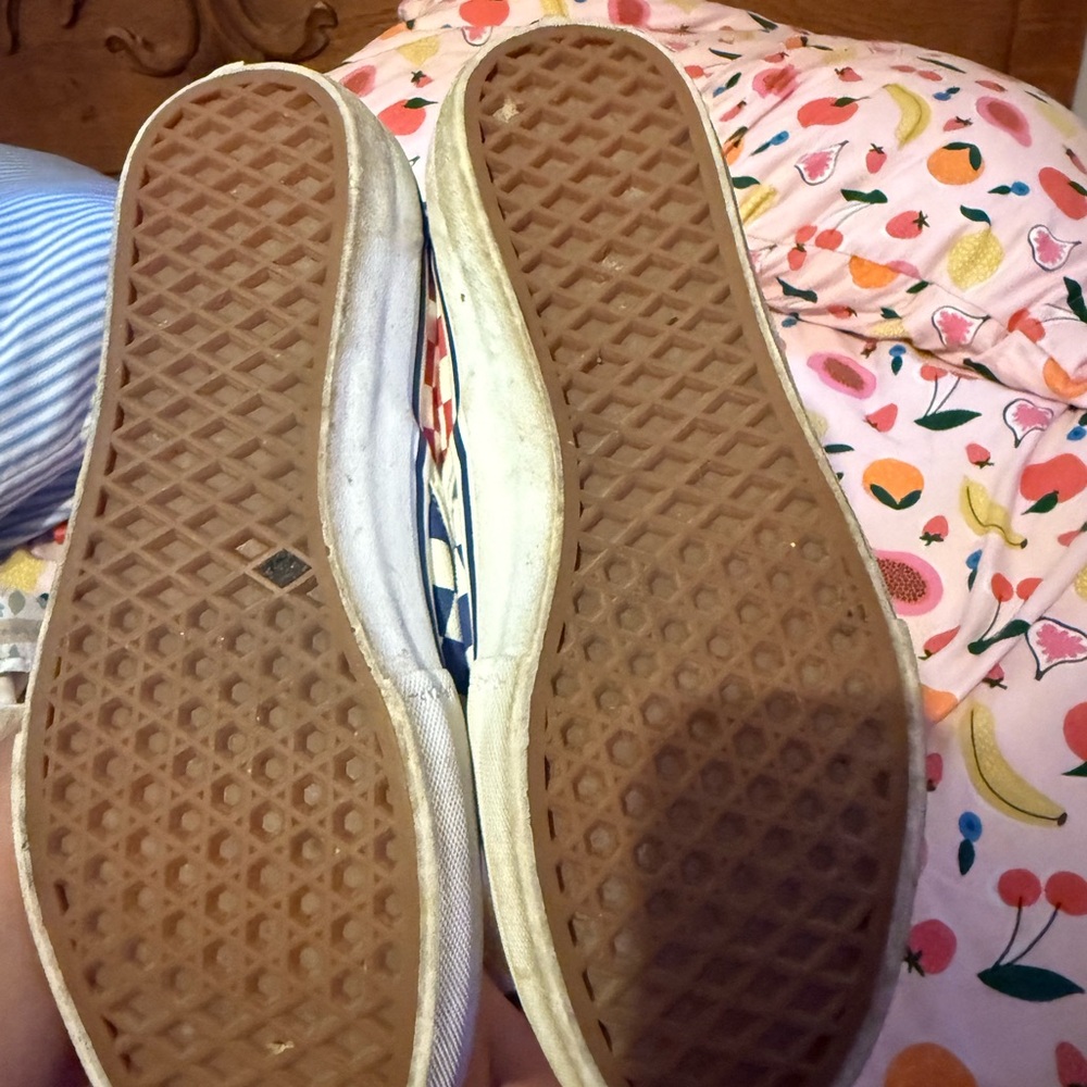 Vans Blue and Red Checkerboard Sneakers - Picture 6 of 6